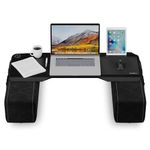 Couchmaster CYBOSS - Extra wide ergonomic Couch Desk/Lap Desk for Notebooks or Wireless Periphery with pillows (39.4" wide / 8.3" tall/ 25.6" deep)