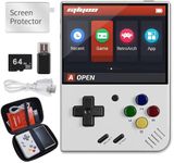 yimido Miyoo Mini Plus Portable Game Console, 3.5 Inch Retro Handheld Game Console with 8000+ Games and Storage Case, Support Mainstream Games (White)