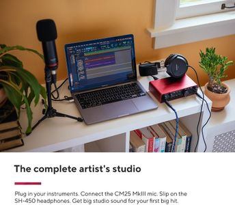 Focusrite Scarlett 2i2 Studio Bundle – USB Audio Interface Recording Kit
