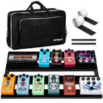 STRICH Guitar Pedal Board Aluminum Alloy 2.65lb Lightweight Effect Pedalboard 22'' x 12.5'' with Carry Bag, STANDARD 22 (Angled)