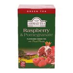 Ahmad Tea Green Tea | Raspberry & Pomegranate Green Tea | 20 Teabag Sachets | 1 Packs