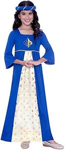 Amscan Tudor Princess Girls Costume, Blue, 8-10 Years