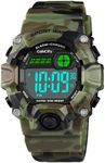 CakCity Boys Camouflage LED Sports Kids Watch Waterproof Digital Electronic Military Wrist Watches for Kids with Silicone Band Alarm Stopwatch Watches Age 5-10