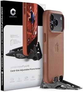 GEOMETRICAL Pocket Tripod PROv2 Universal Kit – Standard Fit Tripod for iPhone & Android, Adjustable Angles – Card-Size, Ultra-Compact Phone Tripod Stand for Photo & Video Creation – Matte Black
