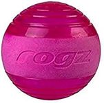 Rogz Squeak Fetch Ball Dog Toy Pink Medium