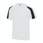 AWDis Kids Contrast Cool T T-Shirt, Arctic White/Jet Black, 7-8 Years