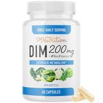 DIM Supplement 200 mg | Estrogen Balance for Women & Men | Hormonal Acne, Hormone Balance, PMS, Bloating, Menopause, & Antioxidant Support | Canadian Made, Vegan, Soy-Free Diindolylmethane | 60 Ct