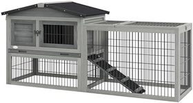 PawHut Solid Wood Rabbit Hutch Bunn