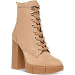 Steve Madden Womens Hani Ankle Booties Combat & Lace-up Boots, Tan, 9