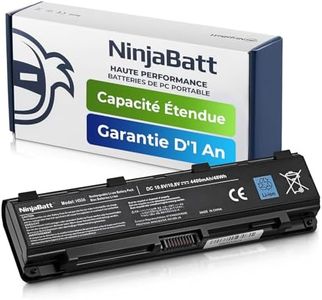 NinjaBatt Batterie pour Toshiba PA5024U-1BRS PABAS260 Satellite C850 C850D C855 C870 L850 L855 L870 P850 PABAS262 PA5109U-1BRS PA5026U-1BRS - Longue Durée [6 Cellules/4400mAh/48wh]