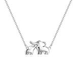 YFN Mom Baby Elephant Necklace Ster