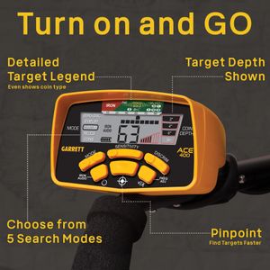 Garrett ACE 400 Metal Detector with Waterproof Coil, Pro-Pointer, Carry Bag
