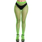 Fishnet Tights for Women High Waist Fishnet Stockings Thigh High Stockings Pantyhose Fishnet Tights (UK, Alpha, One Size, Regular, Regular, Fishnet Stockings Green - Small hole)