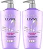 L'Oreal Paris Elvive Hyaluron Plump Shampoo and Conditioner Set for Dehydrated, Dry Hair with Hyaluronic Acid Care Complex, 1 Kit (2 Products)