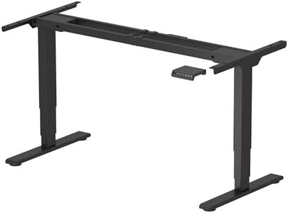 FLEXISPOT EC5B 160kg Load Capacity Electric Standing Desk with 3 Columns 2 Motors Height Adjustable Standing Desk Frame 4 Buttons Memory Control Black