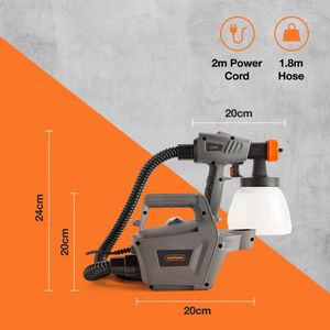 VonHaus 800W Electric Paint Sprayer – Adjustable Spray Gun, 1300ml Cup
