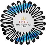 FeyFia Premium 50 Black Hair Clips 