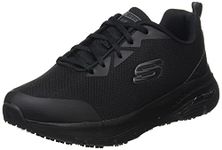 Skechers Women's Arch FIT SR Sneaker, Black Textile/Synthetic, 6 UK