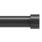 Umbra Cappa 1-Inch Curtain Rod, Includes 2 Matching Finials, Brackets & Hardware, 66 to 120-Inches, Brushed Black