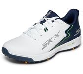 Skechers Men's Vortex Rival Arch Fit Golf Shoe Sneaker, White/Navy, 10