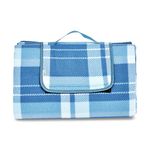 Amazon Basics Picnic travel Blanket With Waterproof Backing, 200 x 200 cm, Blue