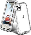 ORIbox for iPhone 14 Pro Max Case Clear, [10 FT Military Grade Drop Protection], Transparent Heavy Duty Shockproof Anti-Fall Case for iPhone 14 Pro Max Phone Case,6.7 inch,3 in 1, Crystal Clear