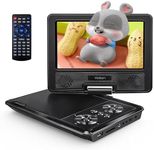 YOTON 9.5" Portable DVD Player for Kids and Car, 7.5" Swivel HD Display, 6-Hour Rechargeable Battery, Upgraded Dual Speakers, Sync to TV, Supports USB/SD/CD/DVD/Region Free