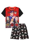 Boys WWE World Wrestling Entertainment John Cena Short Pyjamas (8-9 Years) Black