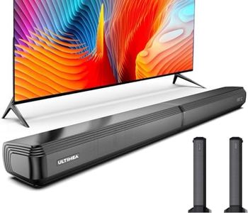 ULTIMEA 2.2ch Sound Bar for Smart TV, Peak Power 100W, 2-in-1 Detachable Soundbar for TV, Bluetooth 5.3 TV Sound Bar, 3 EQ Modes, Bass Adjustable, HDMI ARC/Optical/Aux/Wall Mount, Apollo S40