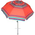 AMMSUN 7ft Portable Beach Patio Umbrella with Sand Anchor Adjustable Height with Flaps with zinc Tilt UPF 50+ Silver Coating Inside and Telescoping Pole Multicolorf for Garden Outdoor Beach Patio