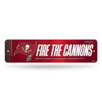 Rico Industries NFL Football Tampa Bay Buccaneers Metal Street Sign 4" x 15" Home Décor - Bedroom - Office - Man Cave