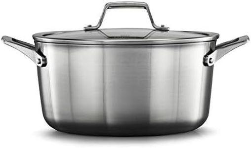 Calphalon Premier Stainless Steel Cookware, 6-Quart Stockpot with Cover