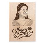 Incredible Gifts India Personalized Wooden Frame Best Birthday Gift for Girlfriend (6x4 Inches, Wood), Tabletop Rectangular