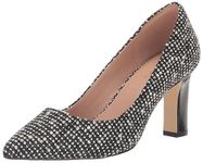 Cole Haan Women's Mylah Heel Pump 75 Mm, Black/White Boucle, 8.5