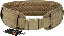 EXCELLENT ELITE SPANKER Military Waist Belt Multi-Purpose Molle Padded Patrol Belt Outdoor Sports Equipment (Coyote Brown-L)