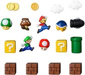 Mini Super Mario Brothers Refrigerator Magnets 3D Action Figures Fridge Message Magnets Funny Magnets for Whiteboard Locker Decorative Magnets for Office and Kitchen (18)