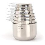 2LB Depot Measuring Cups, Premium 18/8 Stainless Steel, Stackable, Accurate Measuring Cup Design, 7 Piece Set