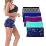 LALESTE Boy Shorts Underwear for Women Seamless Boyshort Panties Boxer Brief Panty for Ladies 5 Packs