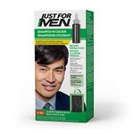 Just For Men Shampoo-In Color, Grey Hair Coloring for Men - Darkest Brown-Black, H-50A (1 Count)