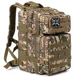 QT&QY 45L Military Tactical Backpacks Molle Army Assault Pack 3 Day Bug Out Bag Hiking Treeking Camouflage Hunting Rucksack