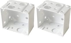 Cutelec Box Mounting Bracket 1set for 1-1/2" Blinds White Color Window Blinds Headrail Bracket