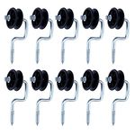 Tighall 10 Pack Self-tapping Farm Electric Fence Wood Post Insulators, Screw-in Corner Polyrope Insulators, Wood Post Anchors Corner Insulators