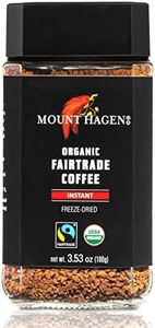 Mount Hagen 3.53oz Organic Freeze Dried Instant Coffee | Eco-friendly, Fair-Trade Coffee Made From Organic Medium Roast Arabica Beans [3.53oz Jar]