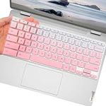 UUONDO Keyboard Cover for Lenovo Chromebook Flex 3 11""/Lenovo Chromebook C340 C330 11.6"" / Lenovo IdeaPad Flex 3 11.6""/ Lenovo Chromebook 100e 300e 500e N23 N22 N21 N20 11.6"",Ombre Pink