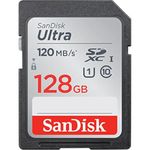 SanDisk 128GB Ultra SDXC UHS-I Memory Card - 120MB/s, C10, U1, Full HD, SD Card - SDSDUN4-128G-GN6IN