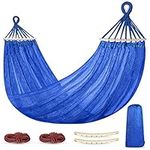 Outerman Camping Hammock,290 * 150cm(Max 550lb) Breathable Durable Single & Double Portable Hammocks with Accessories, Perfect for Outdoor/Indoor Patio Backyard etc.