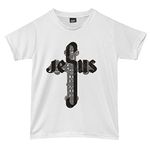 RISH Tshirt for Boys and Kids | Soft Quick Dry Tshirts - Jesus Cross Printed Casuals - White Tshirt 7-8 Years