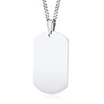 VNOX Stainless Dog Tag Necklace - D