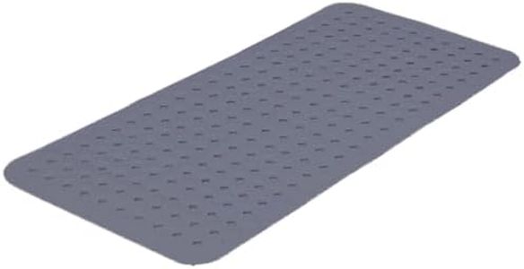 TranquilBeauty Non-Slip Bath Mat | Diamond Cut Clear Grey 88x40cm/35x16in with Suction Cups | Machine-Washable, Latex-Free Bathtub Mats | Shower Mat Ideal for Elderly & Children