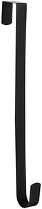 Aeranto 15 Inch Wreath Hanger for Front Door,Thin Metal Hook for Wreath, Door Sign,Holiday Decorations Holder(1, Black)
